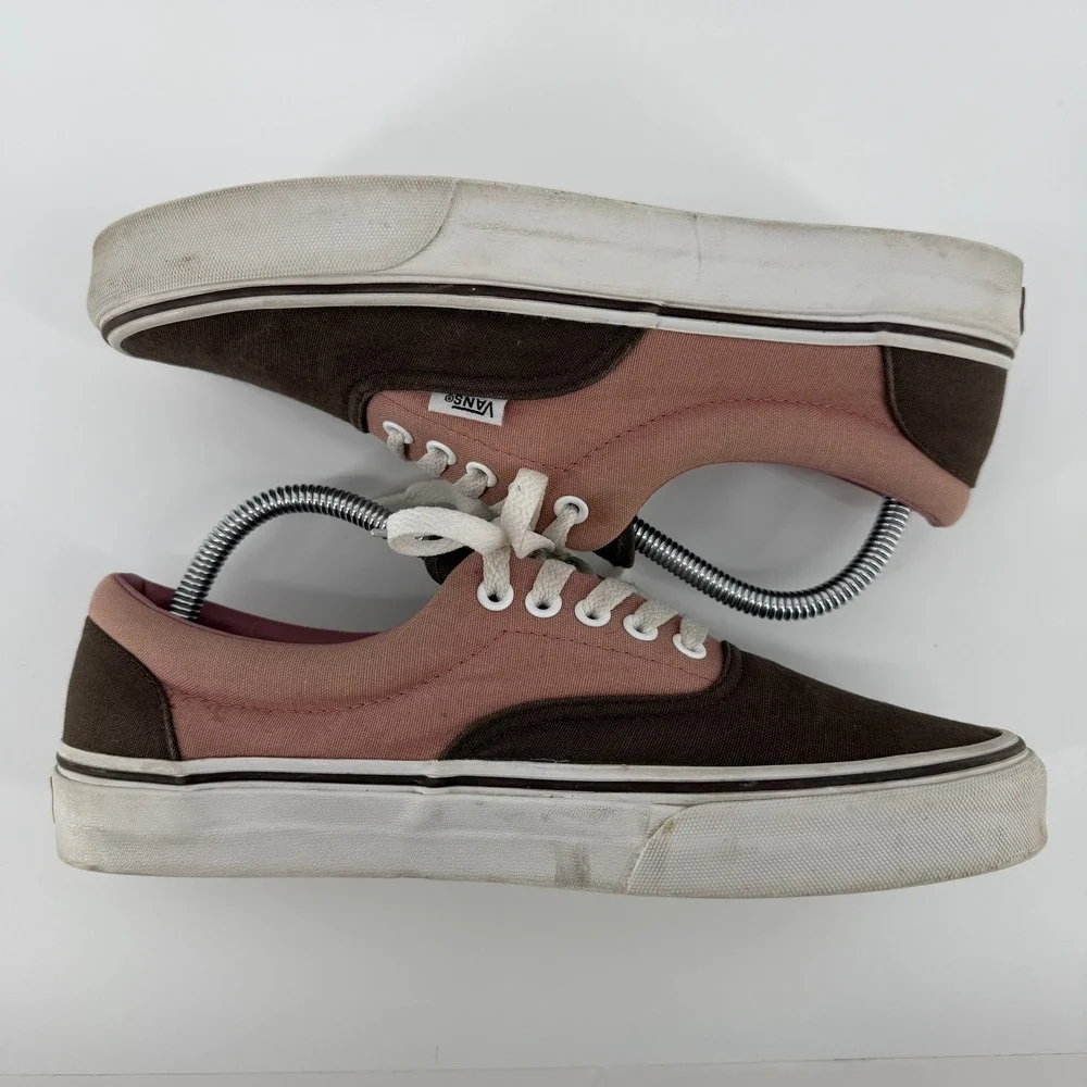 Vans Era Low Top Skate Shoes Mens 8 Brown Rose Pink Canvas Womens 9.5‎ Classic